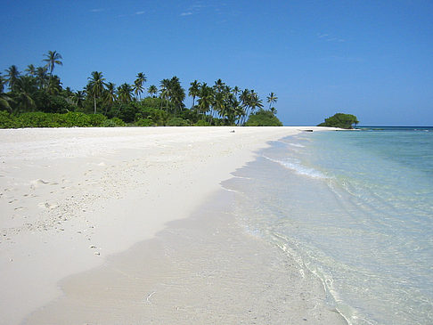 Der weiße Sandstrand Foto 